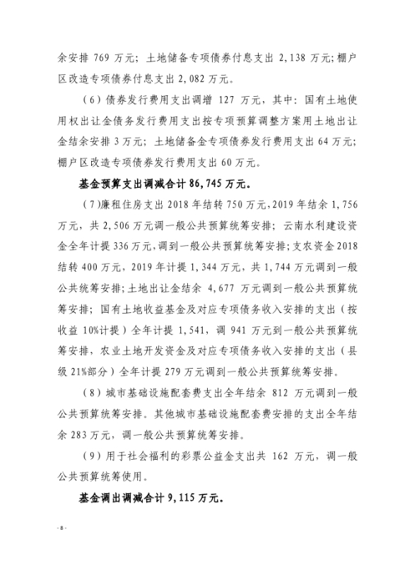 19政办通167__关于印发《宜良县2019年财政预算调整方案》的通知0007