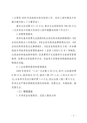 宜农办〔2021〕1号 中共宜良县委农村工作领导小组办公室2020年度整体支出绩效评价自评报告_04