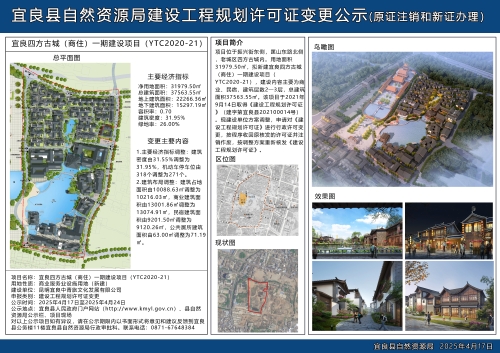 宜良四方古城（商住）一期建设项目《建设工程规划许可证》批前公示